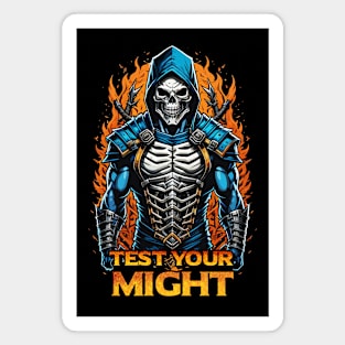 Test Your Might Skeleton Ninja Magnet